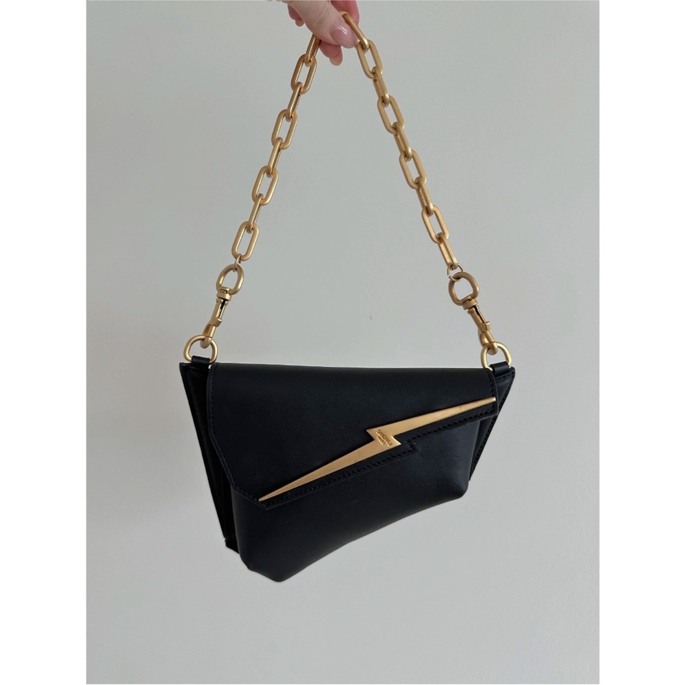 Black and Gold Chain Shoulder Bag